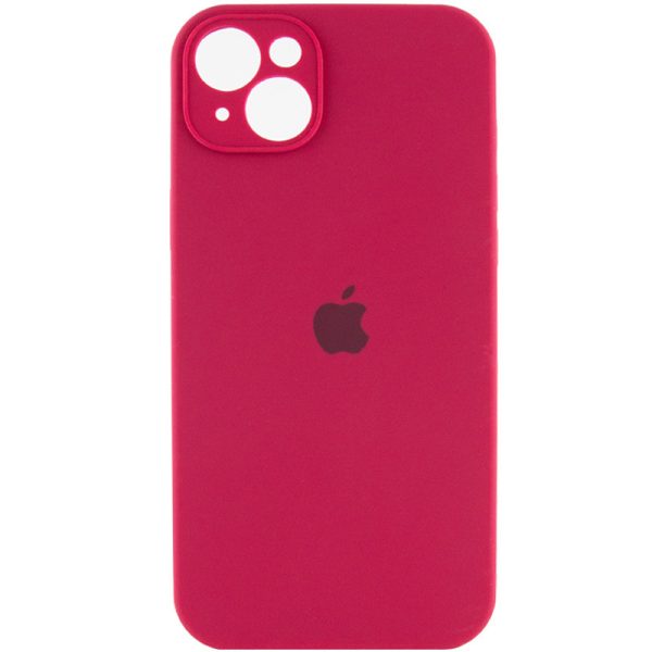 Чохол для iPhone 15 Червоний Silicone Case Full Camera Protective