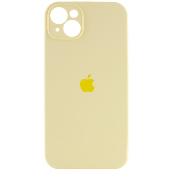Чохол для iPhone 15 Plus Жовтий Silicone Case Full Camera Protective
