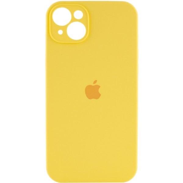 Чохол для iPhone 15 Plus Жовтий Silicone Case Full Camera Protective
