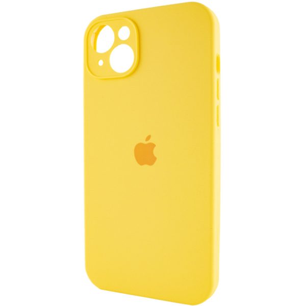 Чохол для iPhone 15 Plus Жовтий Silicone Case Full Camera Protective - Зображення 3