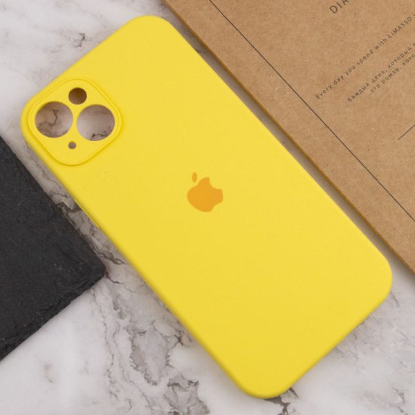 Чохол для iPhone 15 Plus Жовтий Silicone Case Full Camera Protective - Зображення 5