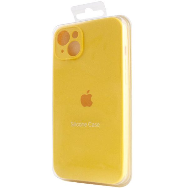 Чохол для iPhone 15 Plus Жовтий Silicone Case Full Camera Protective - Зображення 7
