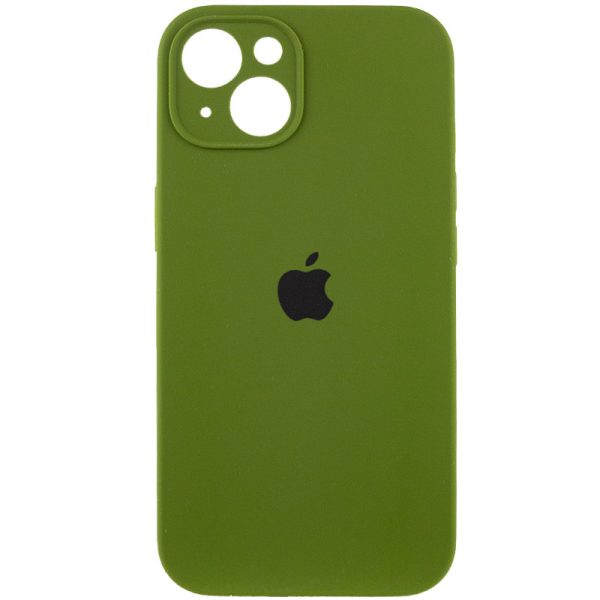 Чохол для iPhone 15 Plus Зелений Silicone Case Full Camera Protective