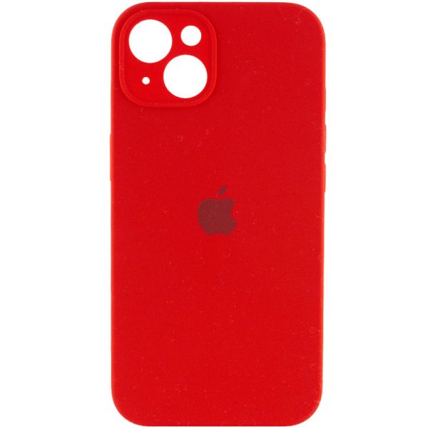 Чохол для iPhone 15 Plus Червоний Silicone Case Full Camera Protective