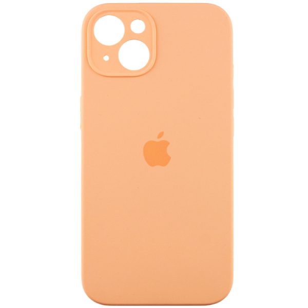 Чохол для iPhone 15 Plus Помаранчевий Silicone Case Full Camera Protective
