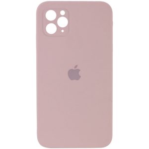 Чохол для iPhone 11 Pro Рожевий Silicone Case Square Full Camera Protective