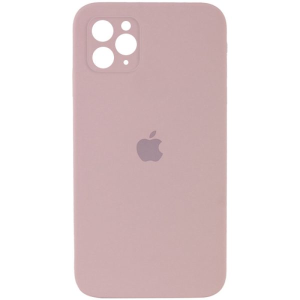 Чохол для iPhone 11 Pro Рожевий Silicone Case Square Full Camera Protective
