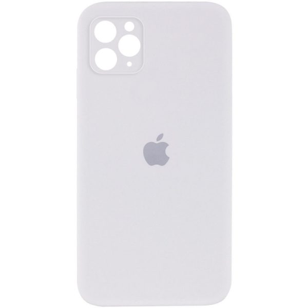Чохол для iPhone 11 Pro Max Білий Silicone Case Square Full Camera Protective