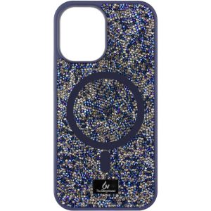 Чохол для iPhone 12 Pro Max Синій Bling World Rock Diamond with MagSafe