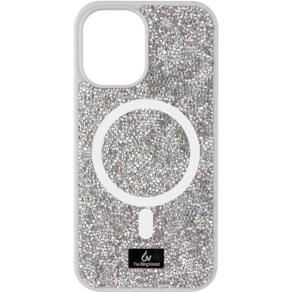 Чохол для iPhone 12 Pro Max Срібний Bling World Rock Diamond with MagSafe