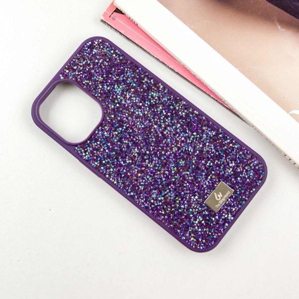 Чохол для iPhone 16 Фіолетовий Bling World Rock Diamond - Зображення 2