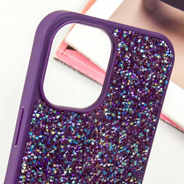 Чохол для iPhone 16 Фіолетовий Bling World Rock Diamond - Зображення 4