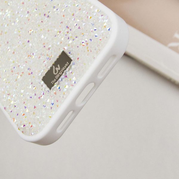 Чохол для iPhone 16 Pro Білий Bling World Rock Diamond - Зображення 7