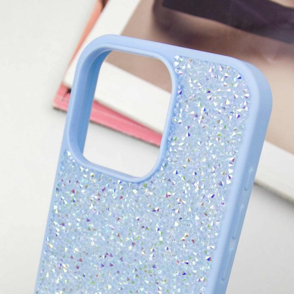 Чохол для iPhone 16 Pro Блакитний Bling World Rock Diamond - Зображення 6