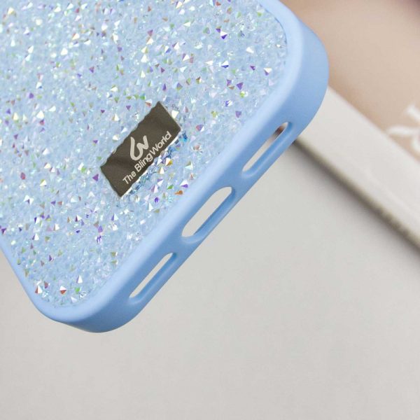 Чохол для iPhone 16 Pro Блакитний Bling World Rock Diamond - Зображення 7