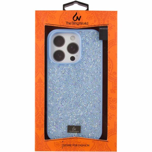 Чохол для iPhone 16 Pro Блакитний Bling World Rock Diamond - Зображення 8