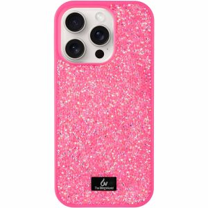 Чохол для iPhone 16 Pro Max Рожевий Bling World Rock Diamond