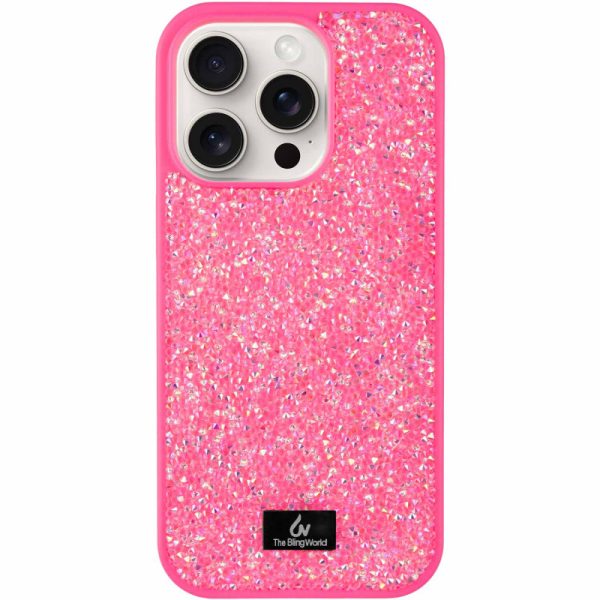 Чохол для iPhone 16 Pro Max Рожевий Bling World Rock Diamond