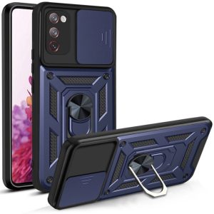 Ударостійкий чохол для Samsung Galaxy S20 FE Синій Camshield Serge Ring