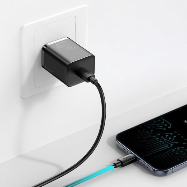 Зарядний пристрій Baseus Super Si Quick Charger 1C 20W + кабель Type-C to Lightning (TZCCSUP-B) - Зображення 5