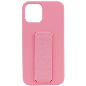 Чохол для iPhone 12 Pro Max Рожевий Silicone Case Hand Holder