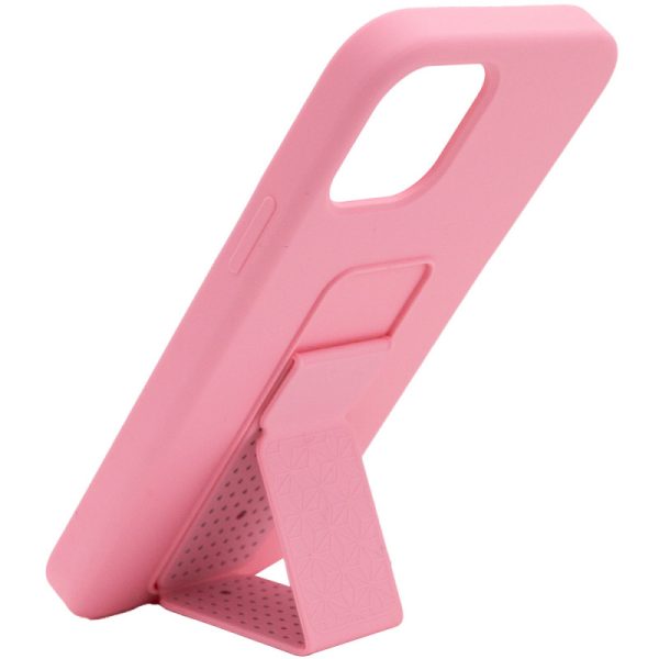 Чохол для iPhone 12 Pro Max Рожевий Silicone Case Hand Holder - Зображення 2