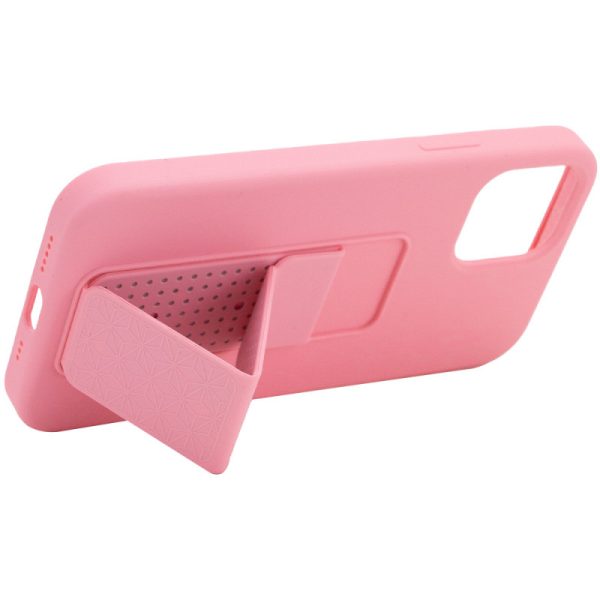 Чохол для iPhone 12 Pro Max Рожевий Silicone Case Hand Holder - Зображення 4