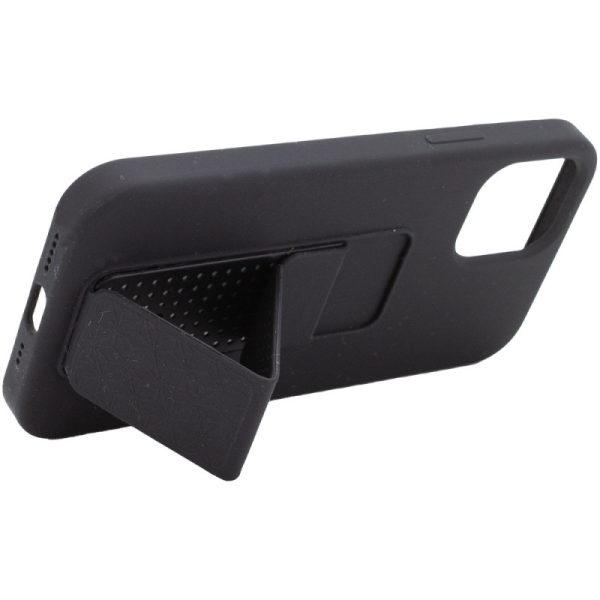 Чохол для iPhone 12 Pro Max Чорний Silicone Case Hand Holder - Зображення 3