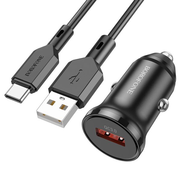 АЗП Borofone BZ18 QC3.0 + Type-C - Зображення 3