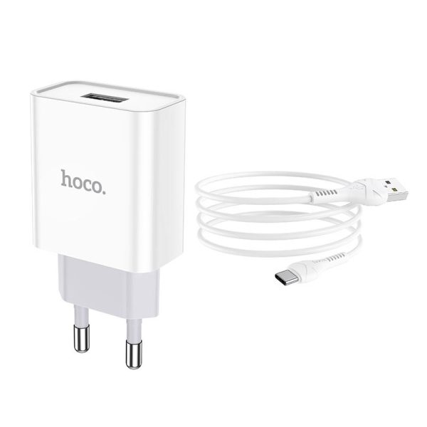 Зарядний пристрій HOCO C81A (1USB/2.1A) + Type-C - Зображення 2