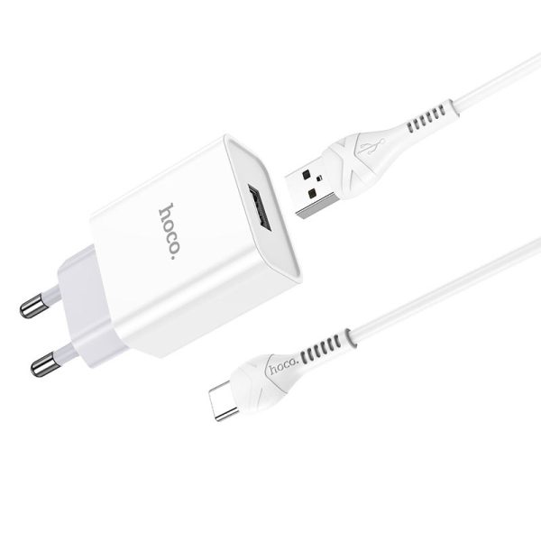 Зарядний пристрій HOCO C81A (1USB/2.1A) + Type-C - Зображення 3