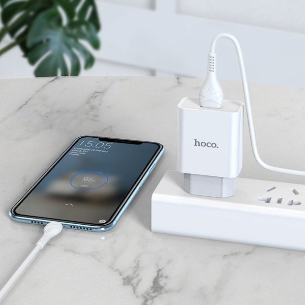 Зарядний пристрій HOCO C81A (1USB/2.1A) + Type-C - Зображення 7