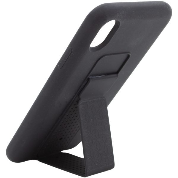 Чохол для iPhone XS Max Чорний Silicone Case Hand Holder - Зображення 2