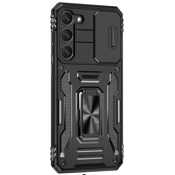 Ударостійкий чохол для Samsung Galaxy S21+ Чорний Camshield Army Ring - Зображення 5
