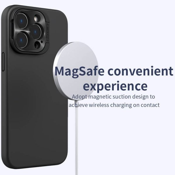 Чохол для iPhone 14 Pro Чорний Silicone Nillkin LensWing Magnetic - Зображення 8