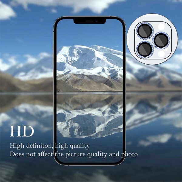 Захисне скло для iPhone 13 Pro / 13 Pro Max Metal Shine на камеру - Зображення 4