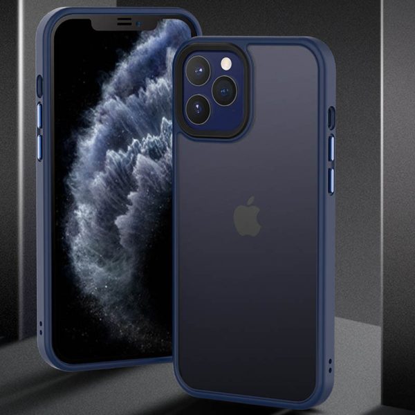 Чохол для iPhone 12 Pro / 12 Синій Metal Buttons - Зображення 3
