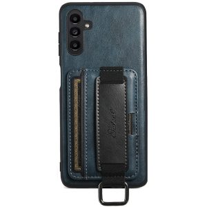 Шкіряний чохол для Samsung Galaxy A14 4G/5G Синій Wallet case and straps