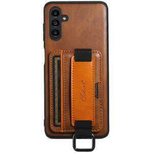 Шкіряний чохол для Samsung Galaxy A14 4G/5G Коричневий Wallet case and straps