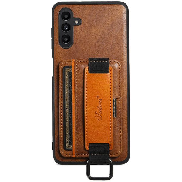 Шкіряний чохол для Samsung Galaxy A24 4G Коричневий Wallet case and straps