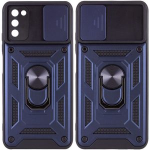 Ударостійкий чохол для Samsung Galaxy A03s Синій Camshield Serge Ring