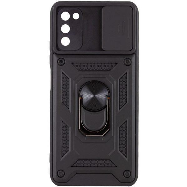 Ударостійкий чохол для Samsung Galaxy A03s Чорний Camshield Serge Ring - Зображення 2