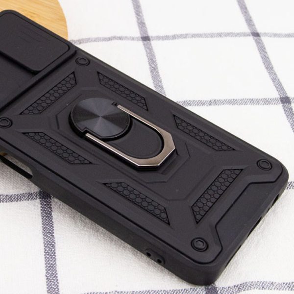 Ударостійкий чохол для Samsung Galaxy A03s Чорний Camshield Serge Ring - Зображення 4