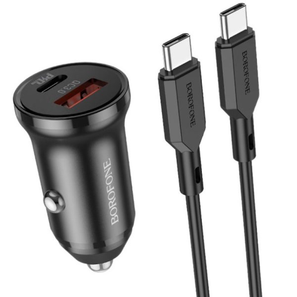 АЗП Borofone BZ18A PD20W+QC3.0 + Type-C to Type-C - Зображення 2