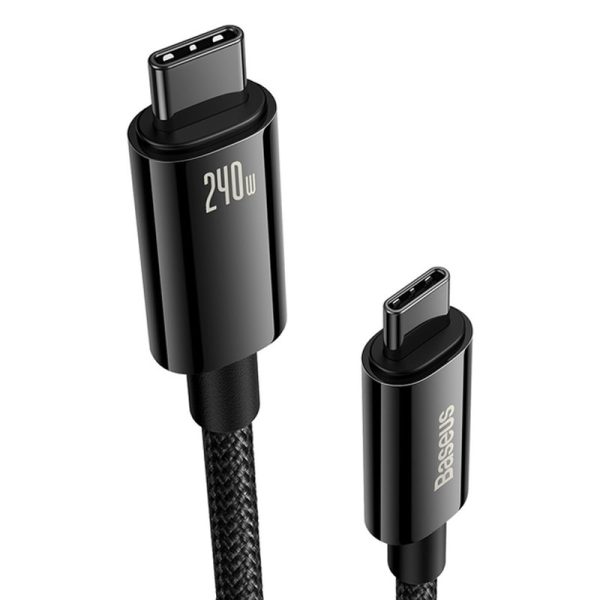 Дата кабель Baseus Tungsten Gold Type-C to Type-C Cable 240W (3m) (CAWJ040020) - Зображення 2