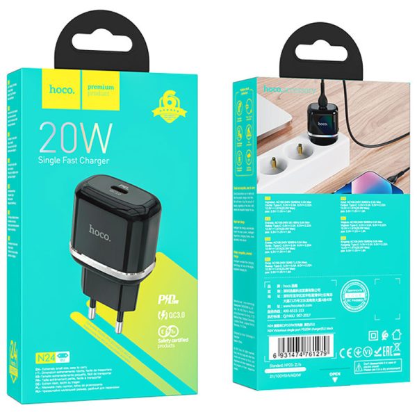 Зарядний пристрій Hoco N24 Victorius PD20W (1USB-C) - Зображення 4