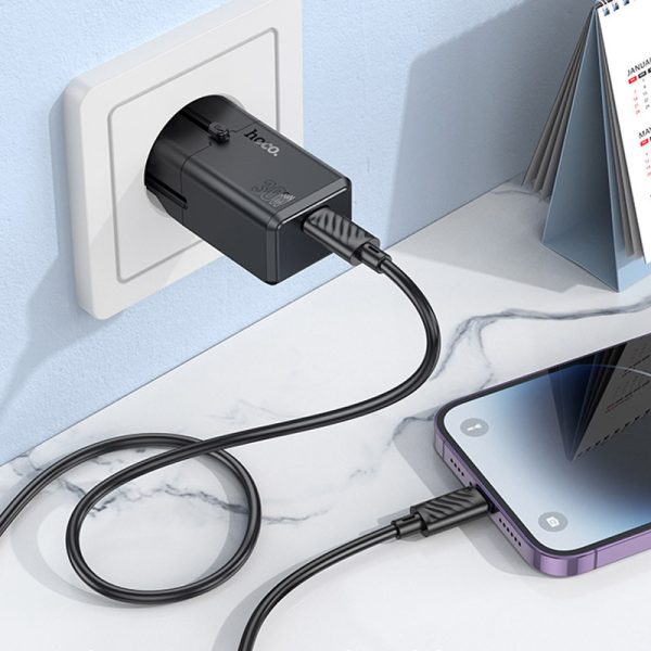 Зарядний пристрій Hoco AC25 Mini PD30W (1USB-C) universal travel charger - Зображення 8