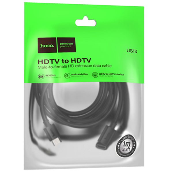 Дата кабель Hoco US13 HDTV male to HDTV female HD extension (1m) - Зображення 7