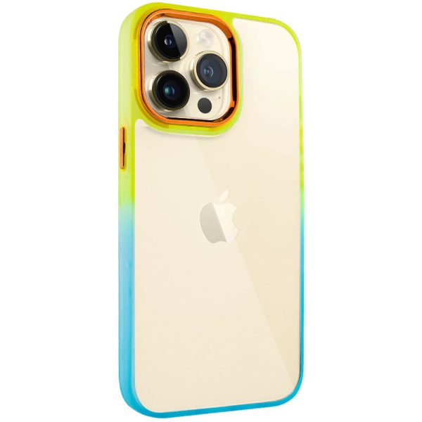 Чохол для iPhone 14 Pro Max Бірюзовий TPU+PC Fresh sip series