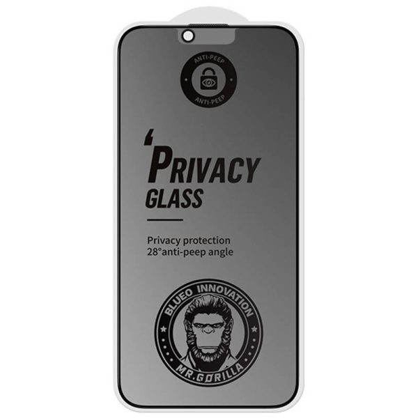 Захисне 2.5D скло Blueo Full Cover Anti-Peep Matte для Apple iPhone 13 Pro Max / 14 Plus - Зображення 2